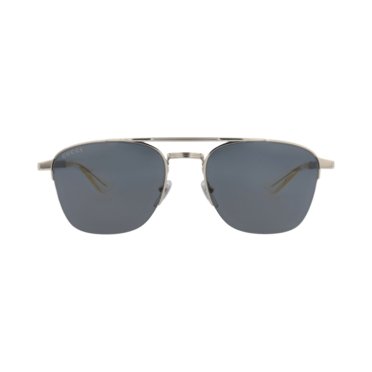 Gucci Aviator-Style Metal Sunglasses — Silver