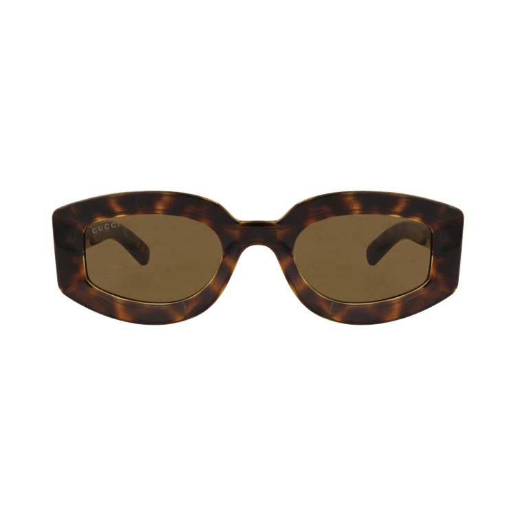 Gucci Cat Eye-Frame Injection Sunglasses — Brown