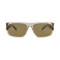 Saint Laurent Square-Frame Recycled Acetate Sunglasses — Tan