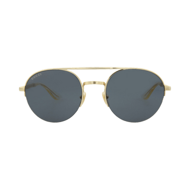 Gucci Round-Frame Metal Sunglasses — Gold