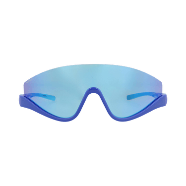 Gucci Shield-Frame Injection Sunglasses — Blue