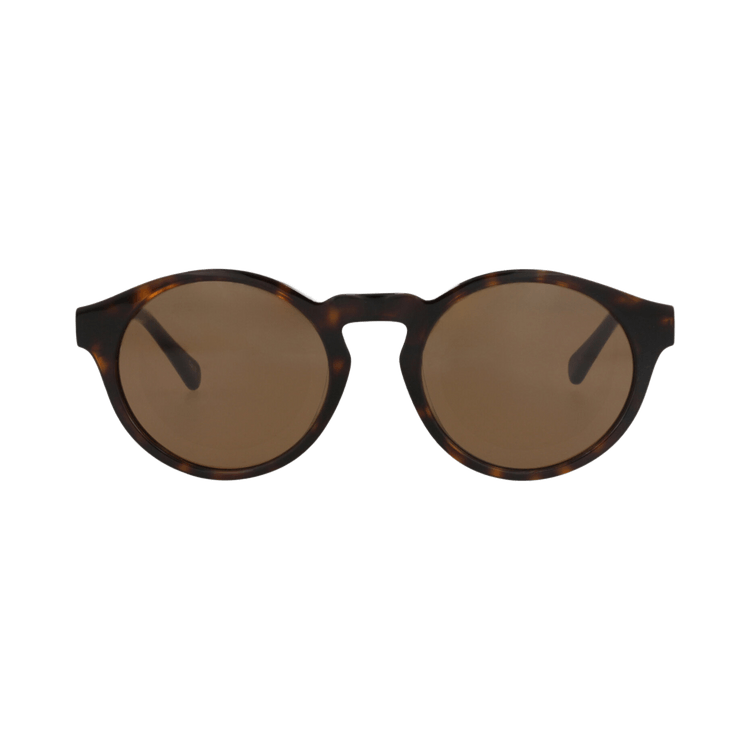 Chloé Round-Frame Recycled Acetate Sunglasses — Brown