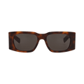 Saint Laurent Square-Frame Recycled Acetate Sunglasses — Brown