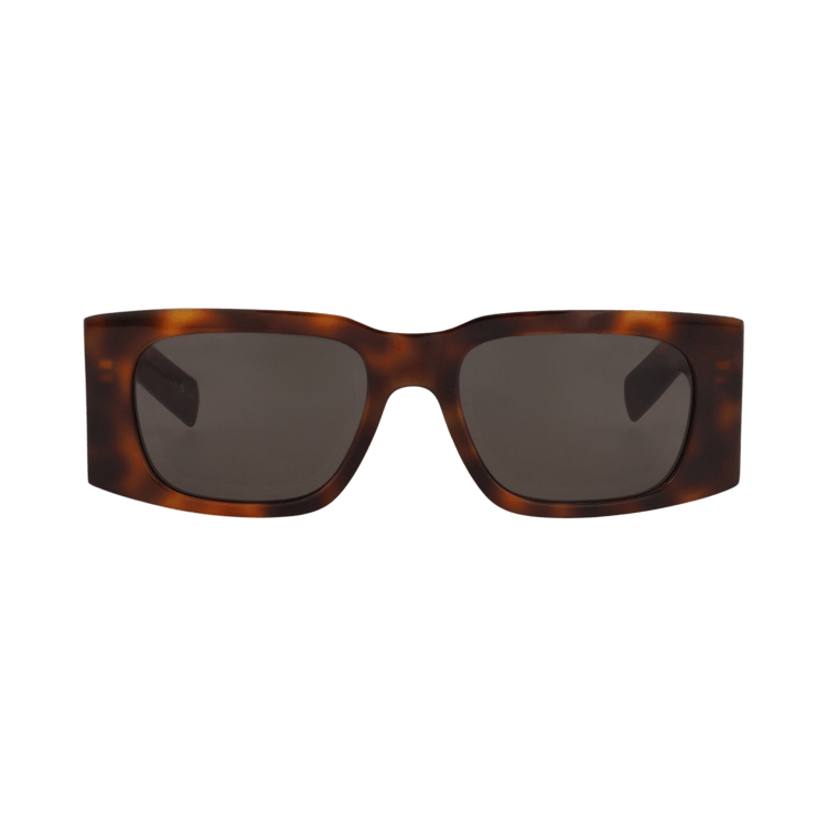 Saint Laurent Square-Frame Recycled Acetate Sunglasses — Brown