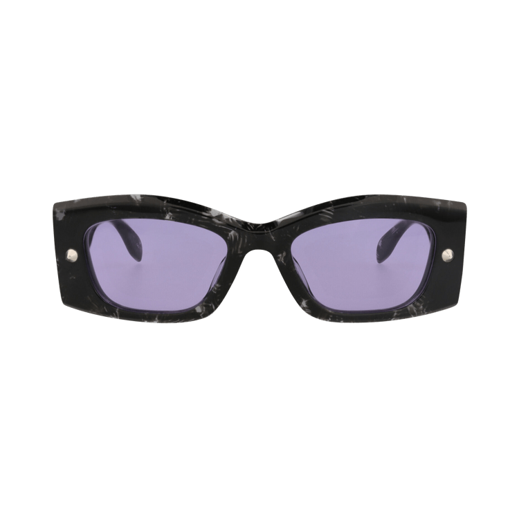 Alexander McQueen Square-Frame Recycled Acetate Sunglasses — Brown