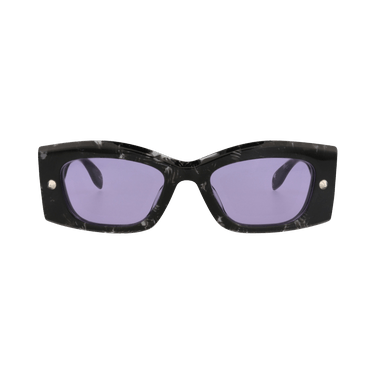 Alexander McQueen Square-Frame Recycled Acetate Sunglasses — Brown