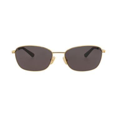 Bottega Veneta Square-Frame Metal Sunglasses — Gold