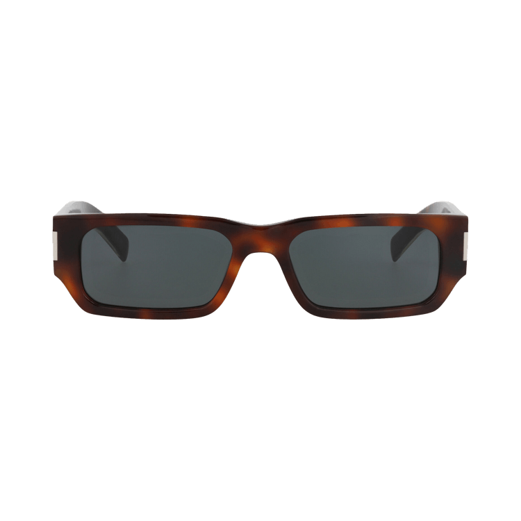 Saint Laurent Square-Frame Recycled Acetate Sunglasses — Brown