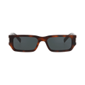 Saint Laurent Square-Frame Recycled Acetate Sunglasses — Brown
