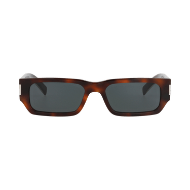 Saint Laurent Square-Frame Recycled Acetate Sunglasses — Brown