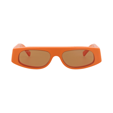 Gucci Square-Frame Recycled Acetate Sunglasses — Orange