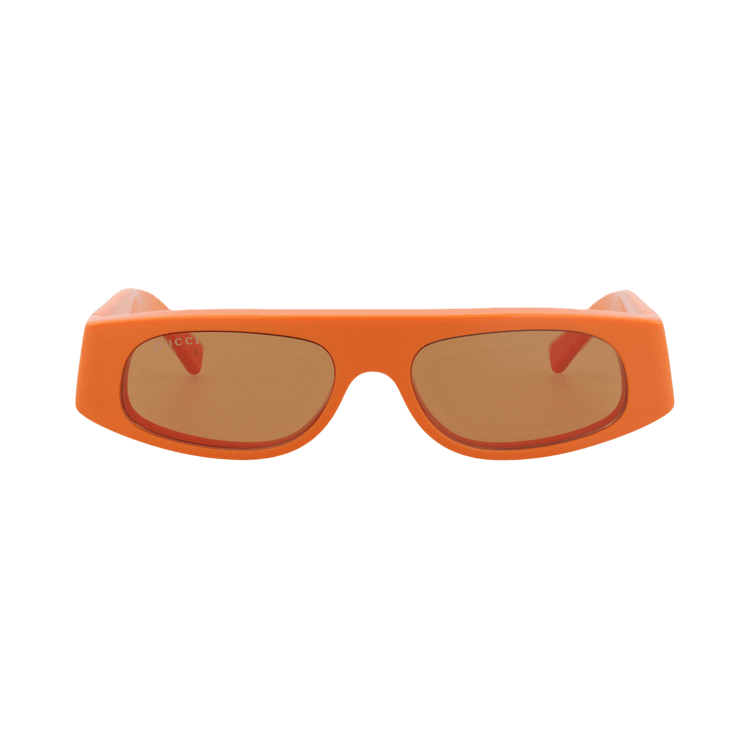 Gucci Square-Frame Recycled Acetate Sunglasses — Orange