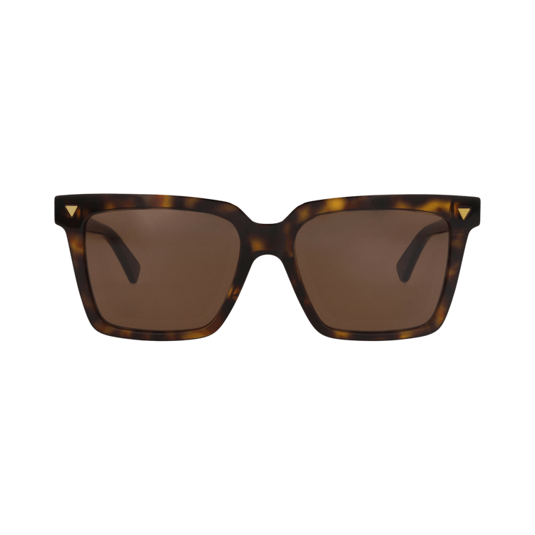 Bottega Veneta Square-Frame Recycled Acetate Sunglasses — Brown