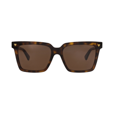 Bottega Veneta Square-Frame Recycled Acetate Sunglasses — Brown