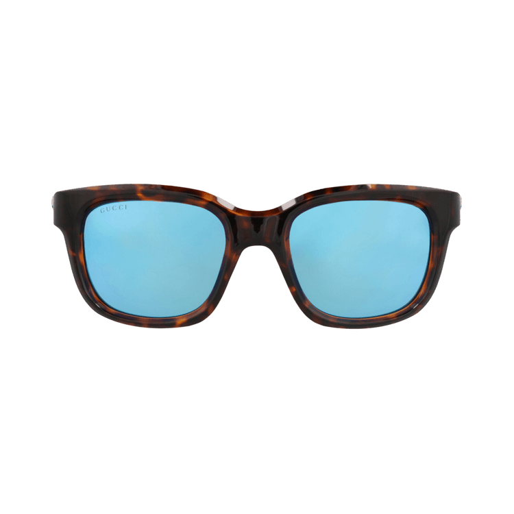 Gucci Square-Frame Injection Sunglasses — Brown