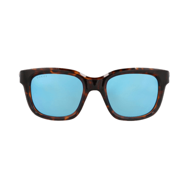 Gucci Square-Frame Injection Sunglasses — Brown