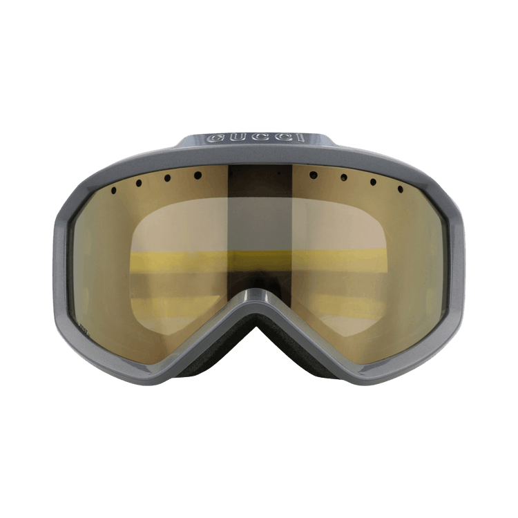 Gucci Shield-Frame Injection Sunglasses — Grey