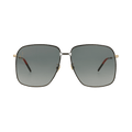 Gucci Square-Frame Metal Sunglasses — Gold