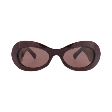 Gucci Round-Frame Recycled Acetate Sunglasses — Purple