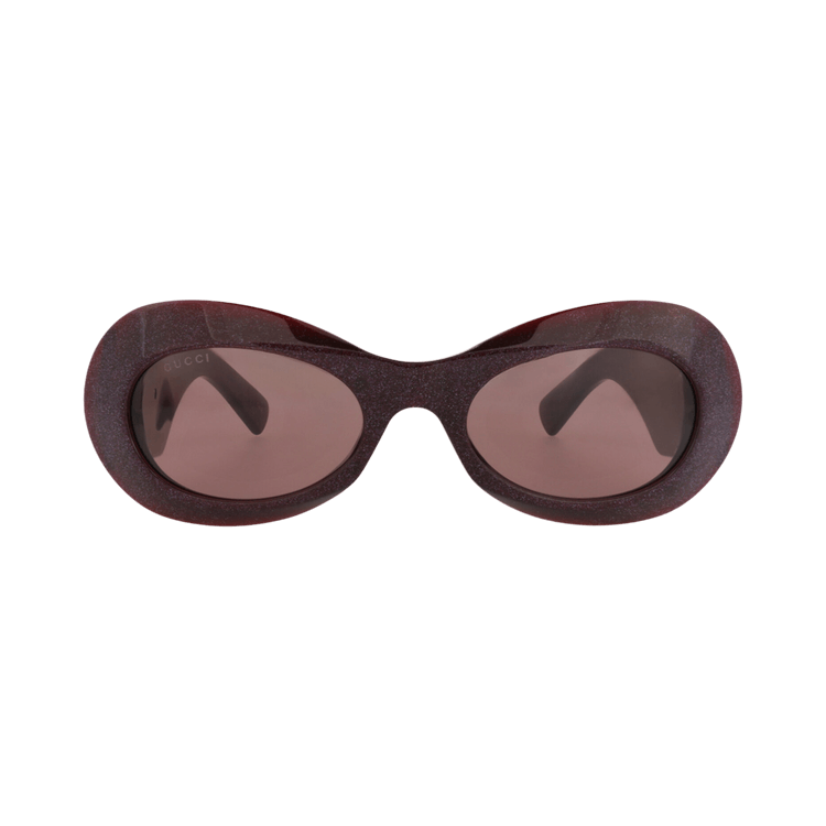 Gucci Round-Frame Recycled Acetate Sunglasses — Purple