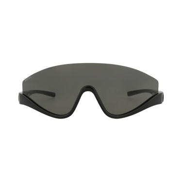 Gucci Shield-Frame Injection Sunglasses — Black