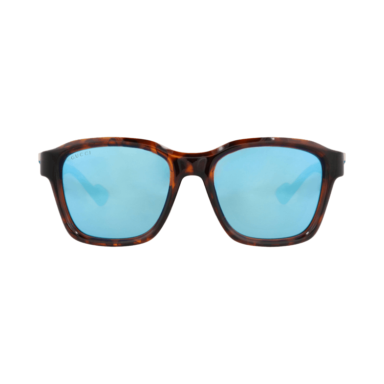 Gucci Square-Frame Injection Sunglasses — Brown