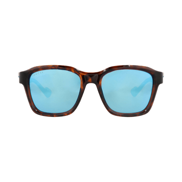 Gucci Square-Frame Injection Sunglasses — Brown