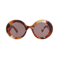 Gucci Round-Frame Recycled Acetate Sunglasses — Orange