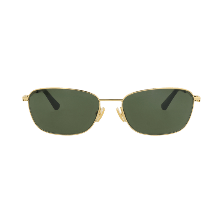 Bottega Veneta Square-Frame Metal Sunglasses — Gold
