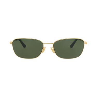Bottega Veneta Square-Frame Metal Sunglasses — Gold