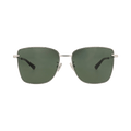 Bottega Veneta Square-Frame Metal Sunglasses — Silver