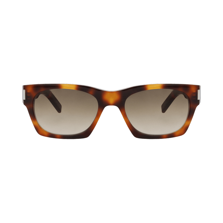 Saint Laurent Square-Frame Recycled Acetate Sunglasses — Brown