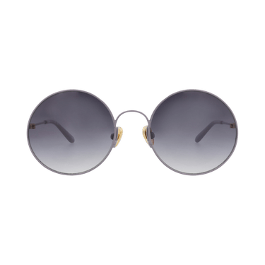 Chloé Round-Frame Metal Sunglasses — Purple