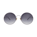 Chloé Round-Frame Metal Sunglasses — Purple