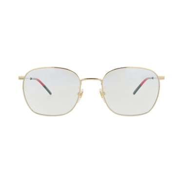 Gucci Square-Frame Metal Sunglasses — Gold
