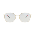 Gucci Square-Frame Metal Sunglasses — Gold