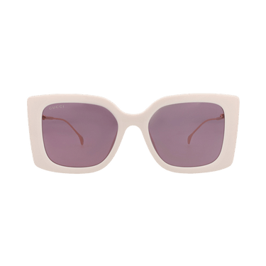 Gucci Square-Frame Injection Sunglasses — Cream