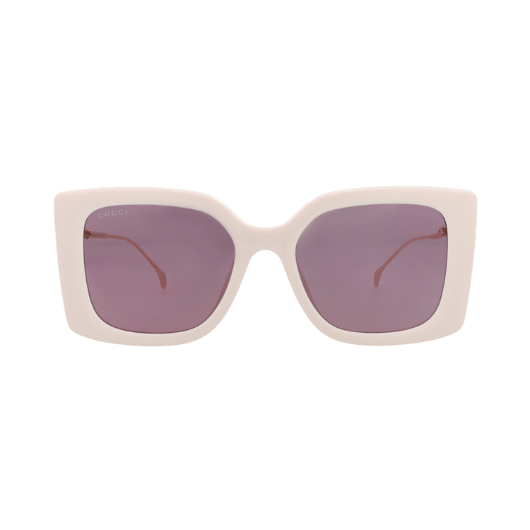 Gucci Square-Frame Injection Sunglasses — Cream