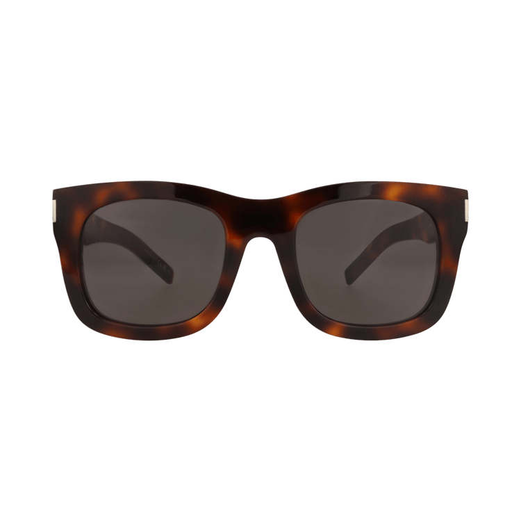 Saint Laurent Square-Frame Recycled Acetate Sunglasses — Brown