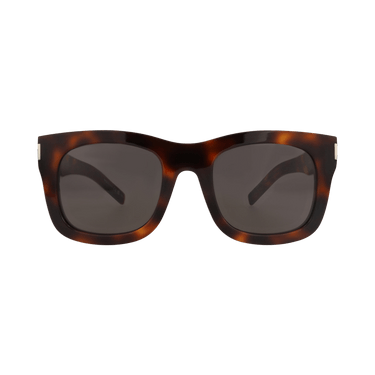 Saint Laurent Square-Frame Recycled Acetate Sunglasses — Brown