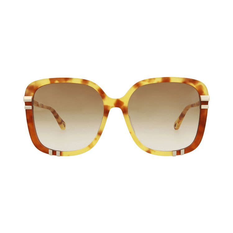 Chloé Square-Frame Bio Acetate Sunglasses — Brown