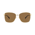 Bottega Veneta Square-Frame Metal Sunglasses — Gold