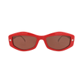 Alexander McQueen Square-Frame Recycled Acetate Sunglasses — Red
