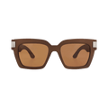 Gucci Square-Frame Injection Sunglasses — Brown