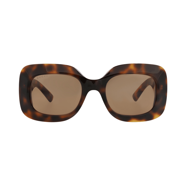 Gucci Square-Frame Recycled Acetate Sunglasses — Brown