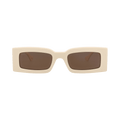 Gucci Square-Frame Recycled Acetate Sunglasses — Cream
