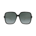 Gucci Square-Frame Recycled Acetate Sunglasses — Black