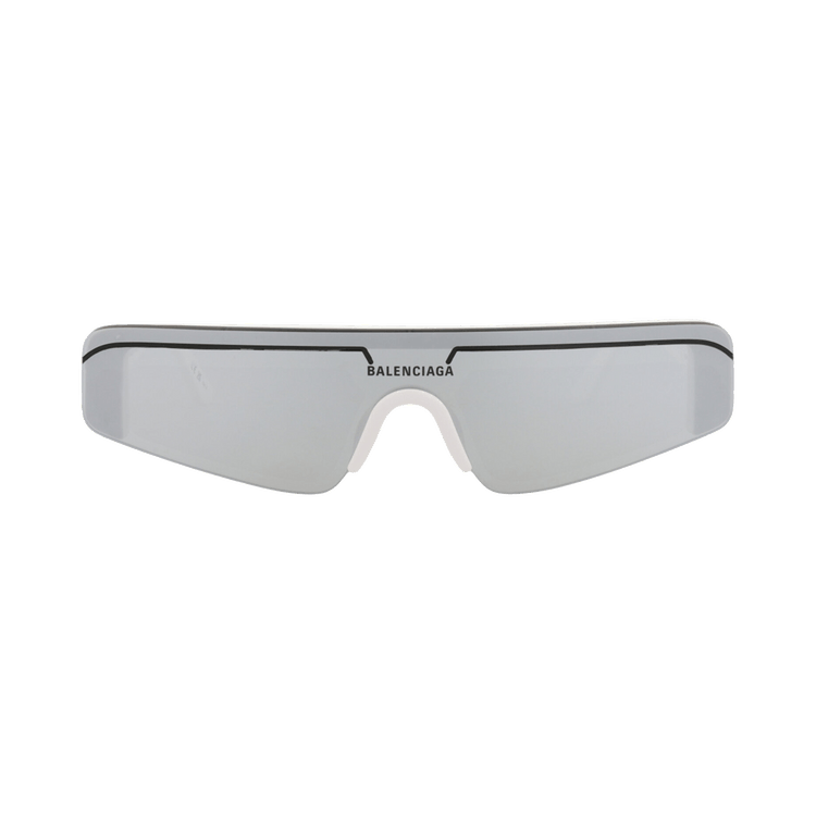 Balenciaga Shield-Frame Acetate Sunglasses — White