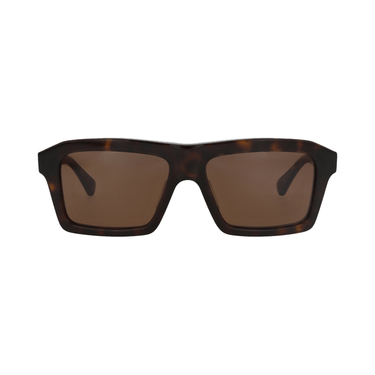 Bottega Veneta Square-Frame Recycled Acetate Sunglasses — Brown