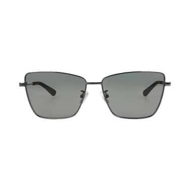Bottega Veneta Square-Frame Metal Sunglasses — Silver